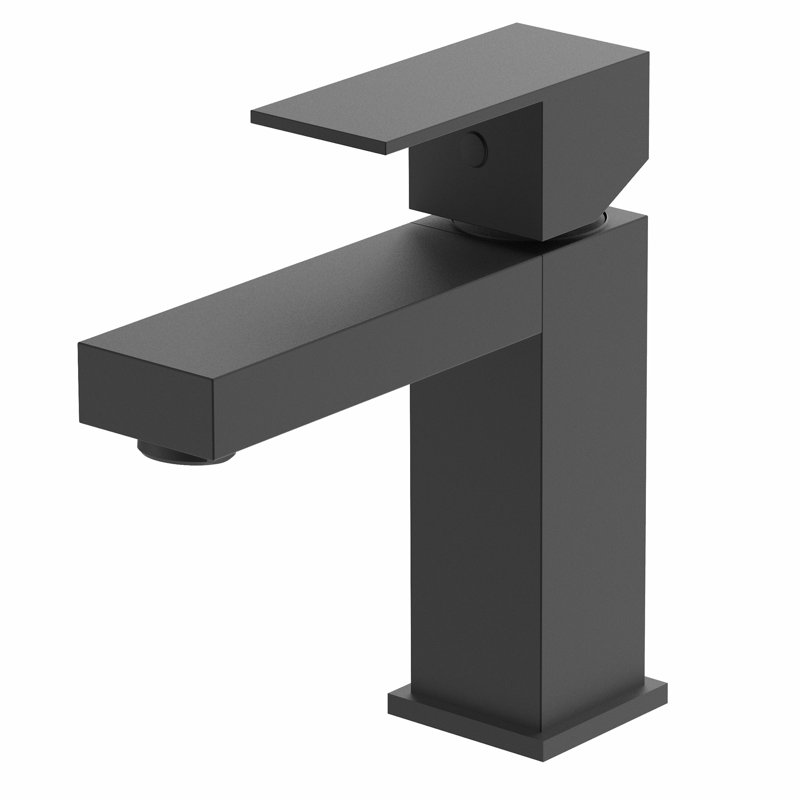 Robinet de salle de bain luxueux à un trou, Noir mat