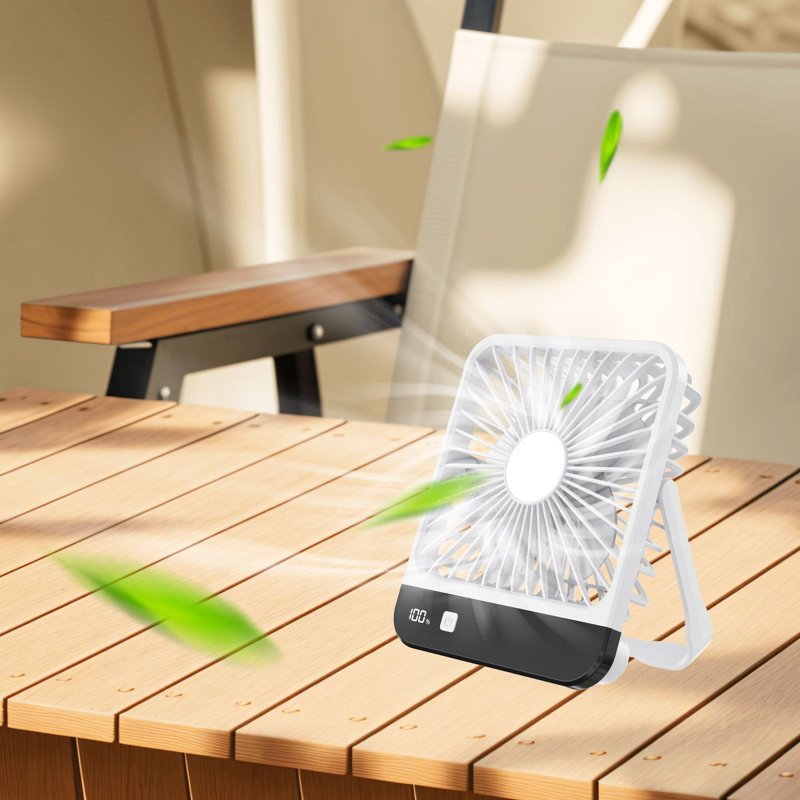 Nouveau ventilateur de bureau pliant et puissant USB, White