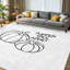 Tapis d'intérieur blanc lavable à la machine, motif citrouilles d'Halloween-96821708
