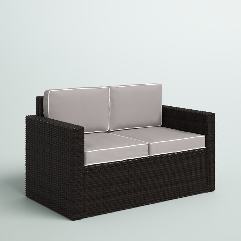 Arbedella 53'' Wide Loveseat with Cushions, Gray