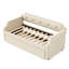 Lit de jour simple rembourré beige avec lit gigogne et rangement-802912078