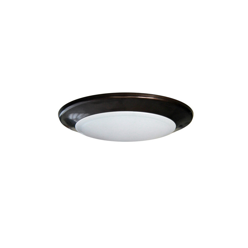 Strinko Acrylic LED Flush Mount, Bronze, 1.26" H x 7.4" W x 7.4" D