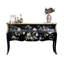 Commode d'appoint avec 2 tiroirs peinte à la main