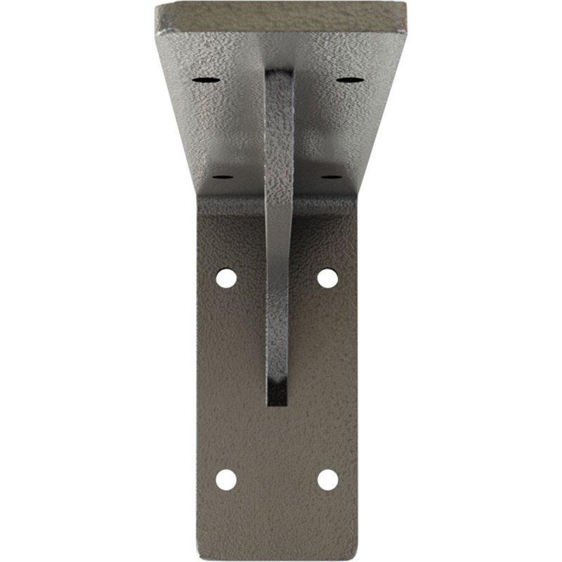 2"W x 10"D x 4 3/4"H Embrey Steel Bracket, Hammered Silver, 4.75" H x 2" W x 10" D, Hammered Silver