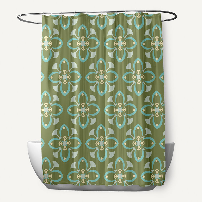 Rideau de douche Katrina, Vert / aqua