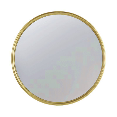 D11" Gold Round Mirror, Circle Mirror With Iron Frame For Living Room Bedroom Vanity Entryway Hallway