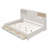 Wooden Daybed With 3 Storage Drawers, Upper Soft Board, Shelf, And A Set Of Sockets And USB Ports-1377707933-1377707930