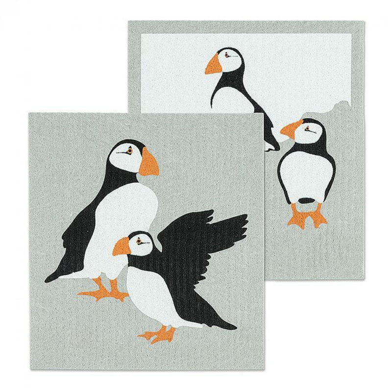 Ensemble de 2 torchons Puffins