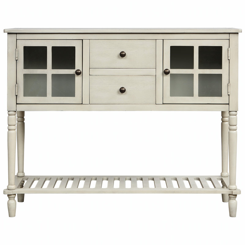 Danner 42'' Console Table,Entryway table,Sofa table with Two drawers, Antique Gray, Antique Gray