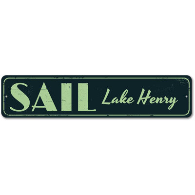 Sail Lake Name Aluminum Sign