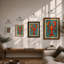 Centered Lobster Retro - Framed Print-808035830-808035828