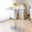 Veranda Round Glass Top Metal Base Dining Table-22670152