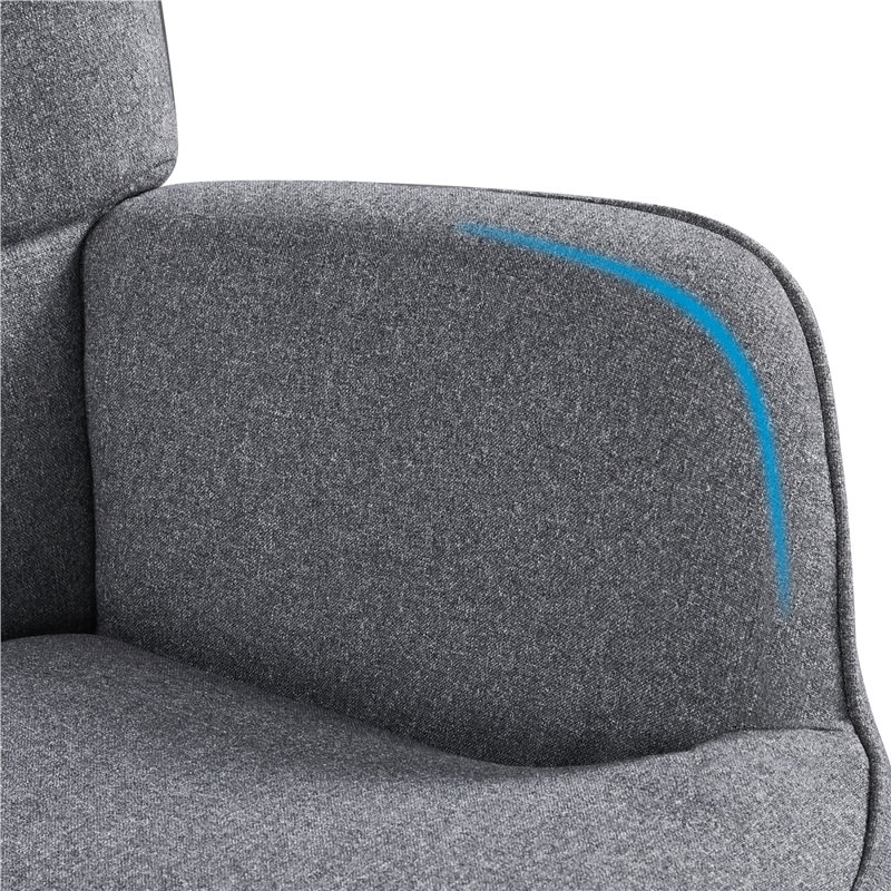 Upholstered Accent Chair with Footstool