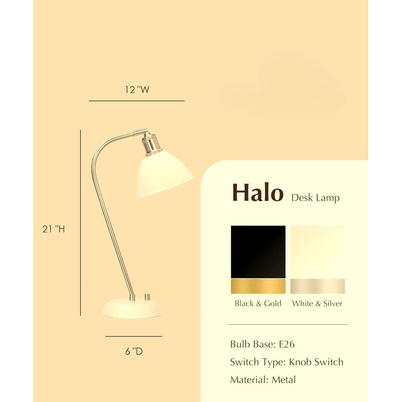 Adjustable Pharmacy Style Task Lamp - Industrial Metal Desk Lamp With Solid Base For Home Office, Bedside Table And Reading Light