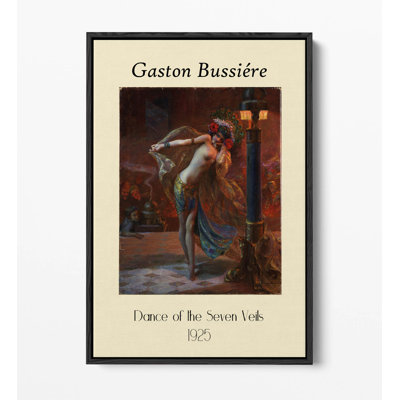 bussiere dance of seven veils ART POSTER Canvas Floater Frame Print Art - Black Frame