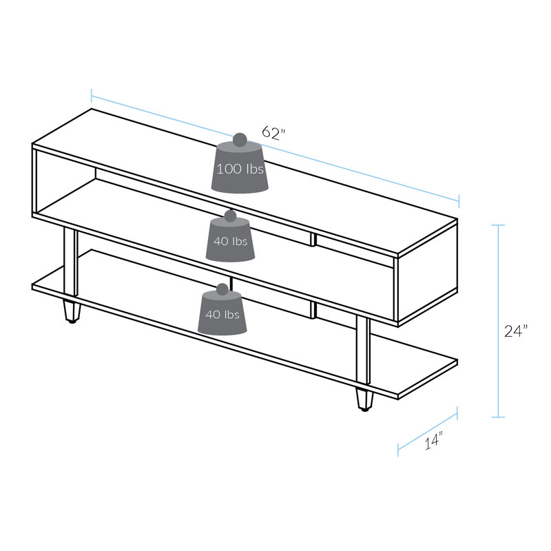 Hoskinson Unfinished TV Stand for TVs up to 70"