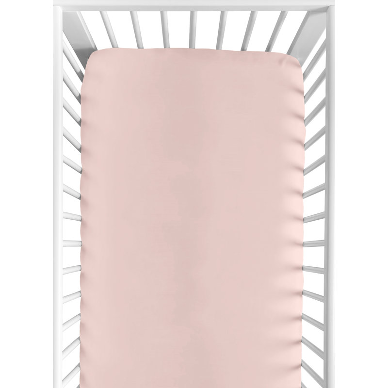 Drap-housse pour lit de bébé Aquarelle Floral Garden, Rosé