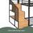 Twin Over Twin Metal Bunk Bed, Metal Housebed With Slide And Storage Stair-114222352