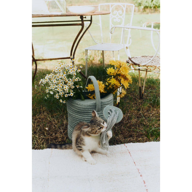 Growing Up On A Farm Handmade Fabric Metal General Basket
