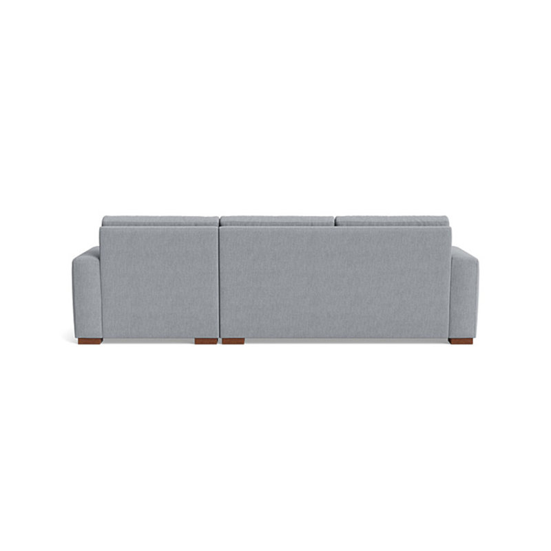 Couch Potato Chaise Sectional, Performance Weave - Zinc, Right Hand Facing
