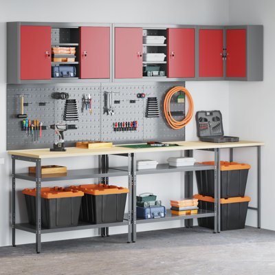 Work Cabinet Set with Shelf with Storage