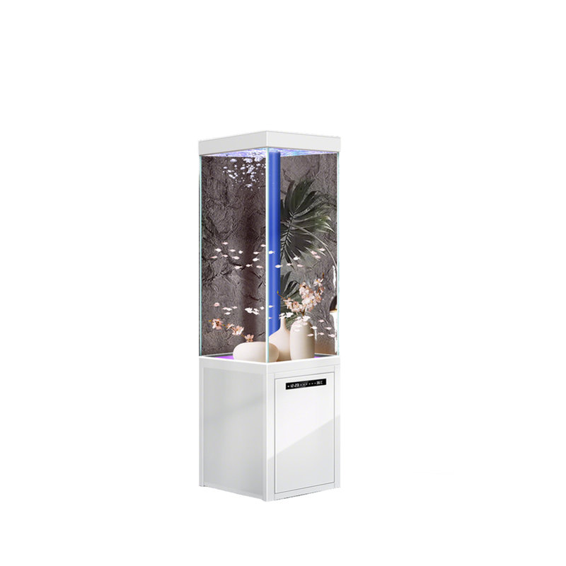 VH0601Aquariums5423781388697 Blanc, 47.565 Gallon (59.06" H x 23.62" W x 15.75" D), Clear/White