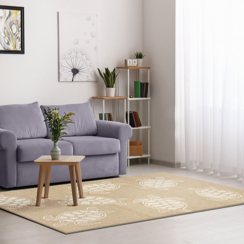 Tapis brun clair touffeté à la main Walczak, Rectangle 5 pi x 7 pi 6 po