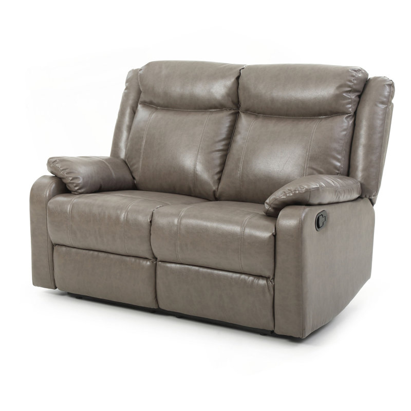 Causeuse contemporaine rembourrée grise, Gris