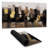 Earthy tones abstract cityscape - 15.75"x31.50" Desk mat