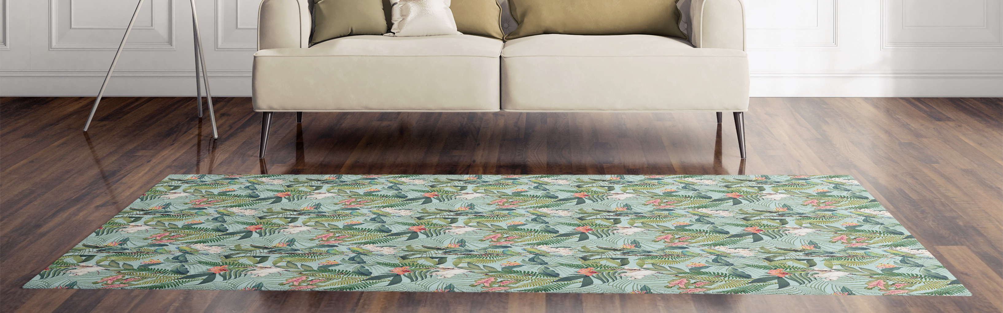 Bayou Breeze Randal Floral Green Area Rug | Wayfair