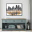 Reproduction de paysage urbain aquarelle jaune sur toile