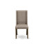 Ensemble de mobilier de salle à manger 7 pièces composé d'une table de salle à manger rectangulaire avec pieds en X et 6 chaises rembourrées en tissu crème, lin brossé blanc-2026580050-2026580049-2026580048