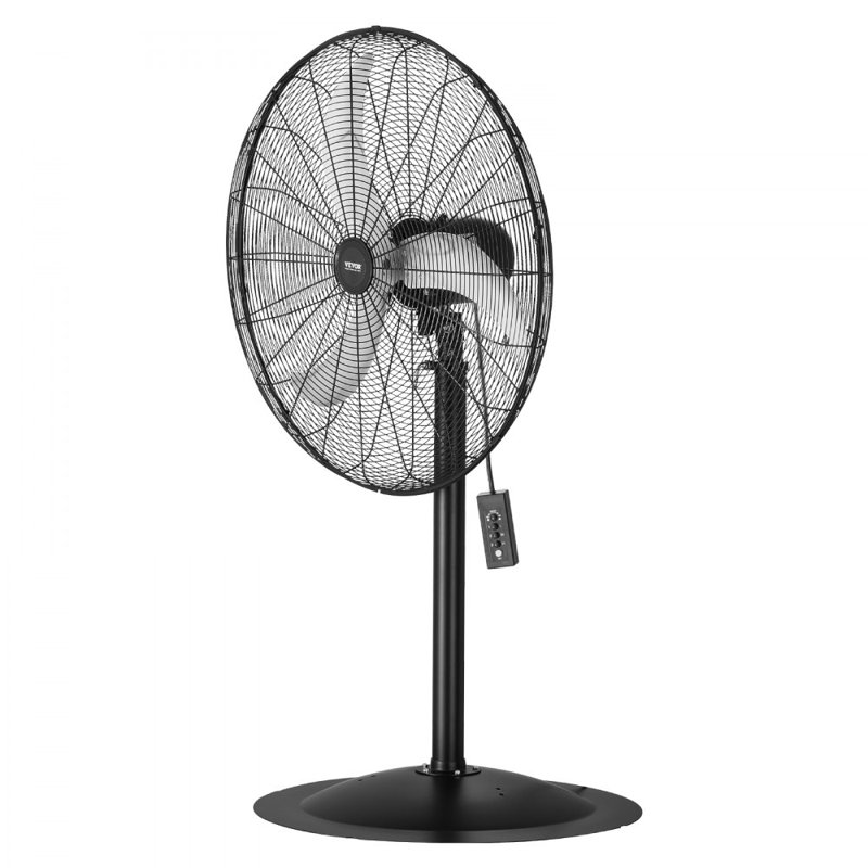 Ventilateur oscillant industriel à 3 vitesses avec hauteur réglable, H 78,35 po x l 32 po x P 27,1 po