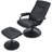 Mcabee Faux Leather Swivel Armchair with Ottoman-949631157