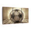 Ensemble de 3 balles de soccer grunge rétro sur toile-26393518