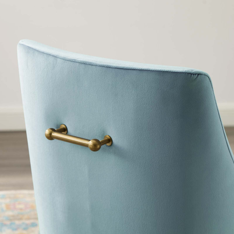 Chaise en velours argenté Orchid Allison, 1, Bleu clair