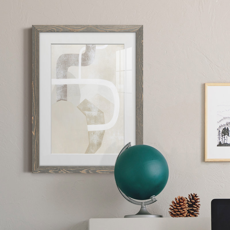 «Quiet Affection I», peinture sur toile encadrée, Cadre gris, H 37,5 po x l 27,5 po x P 1 po
