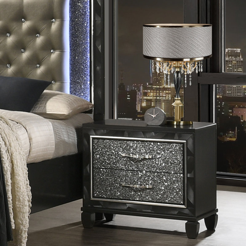 Joi 28.75'' W Nightstand, Black