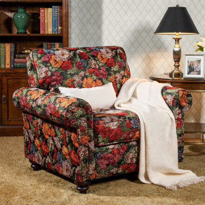 Upholstered Cotton Blend Armchair