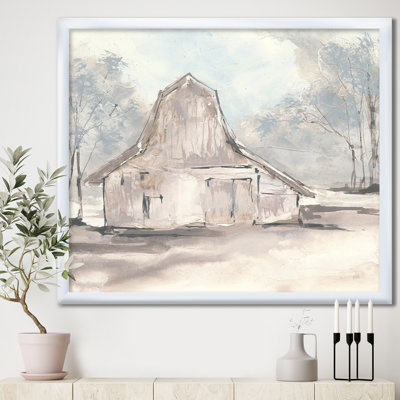 « campagne grange gray vi »-cadre photo sur toile