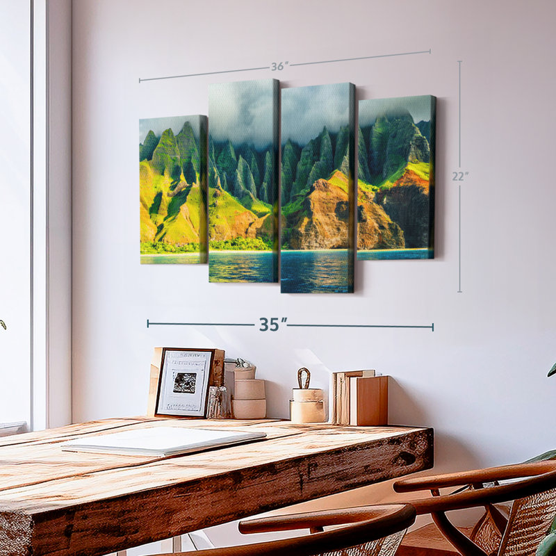 «Na Pali Sunshine Wall Art», H 22 po x l 36 po x P 1,00 po