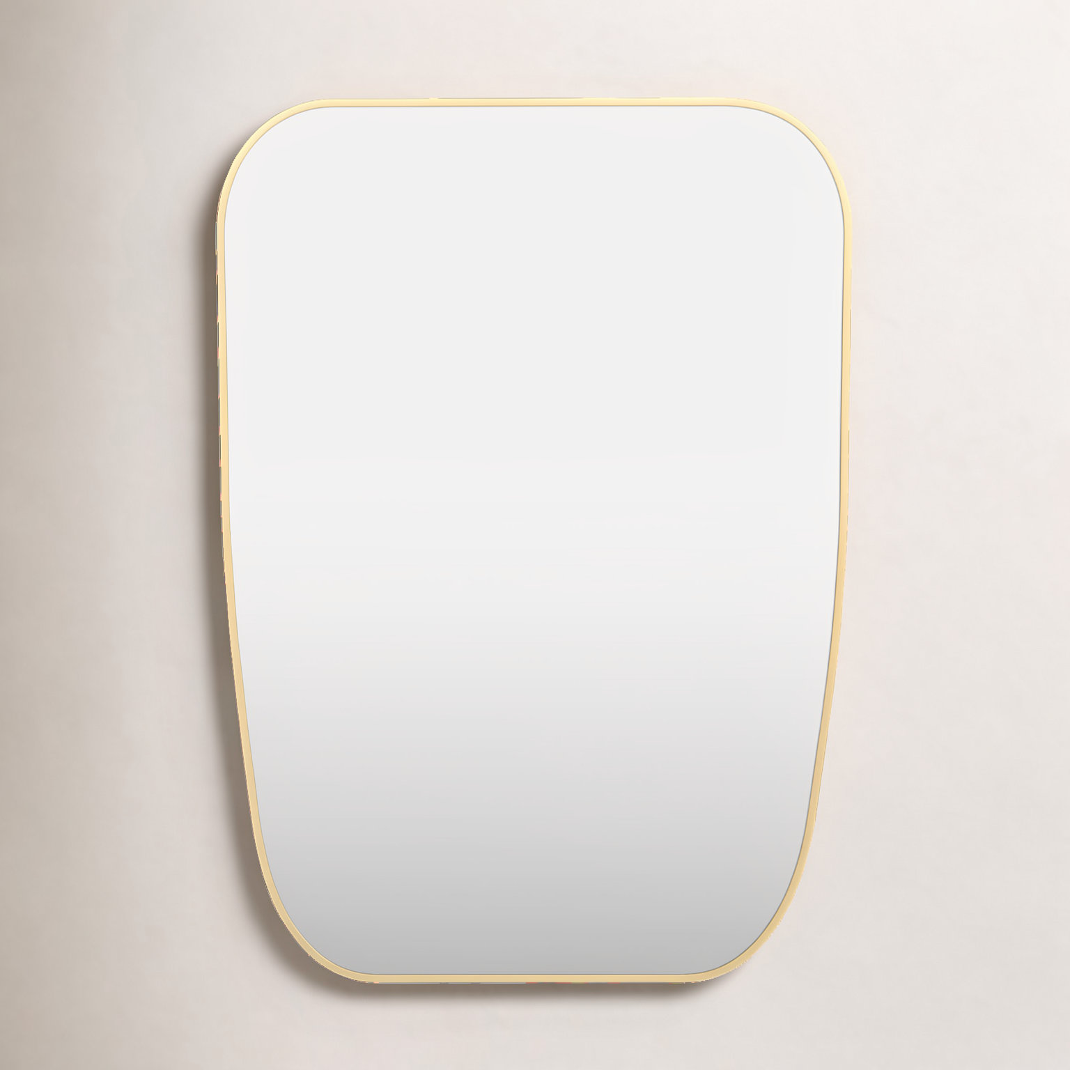 Sirona Metal Asymmetrical Wall Mirror, Gold