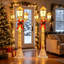 Lampadaire triple autoportant extérieur de 1,8 m, décoration de Noël pour jardin