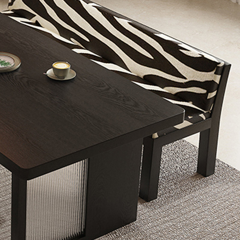 A Sponge Bench With Exquisite Patterned Backrests, 27.55" H x 47.24" W x 18.89" D