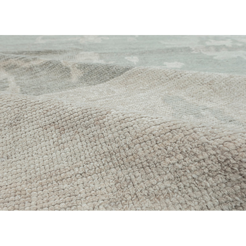 Tapis turc Oushak fait à la main 9 pi 1 po x 12 pi 5 po