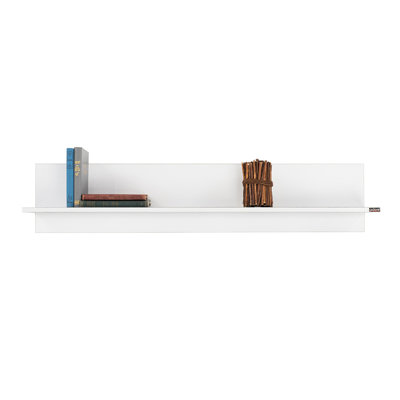 Tablette murale moderne, blanche, 47,2 po x 9,8 po x 7,9 po | 100% panneau de particules enduit de mélamine, épaisseur: 0,6 pouce | Solution de rangement élégante pour la maison, conception peu encombrante, fixation murale facile, idéale pour n'importe quelle pièce