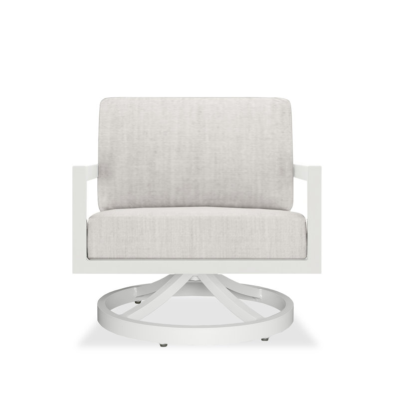 Chaise d'extérieur Vivant, Argent coulé Sunbrella®, Blanc