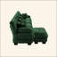 Combinaison libre, canapé modulaire modulaire, canapé en forme de L pour le salon, canapé confortable à 4 places avec repose-pieds convertible, chenille-860211651