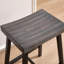 Tabouret de bar en bois massif sans dossier, tabouret de selle avec repose-pieds d'une hauteur de 26 po-612041687-611840983