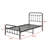 Metal Platform Bed Frame, Victorian Style Headboard/Footboard/Under Bed Storage/No Box Spring Needed/Twin Size Black-762874515-762874512